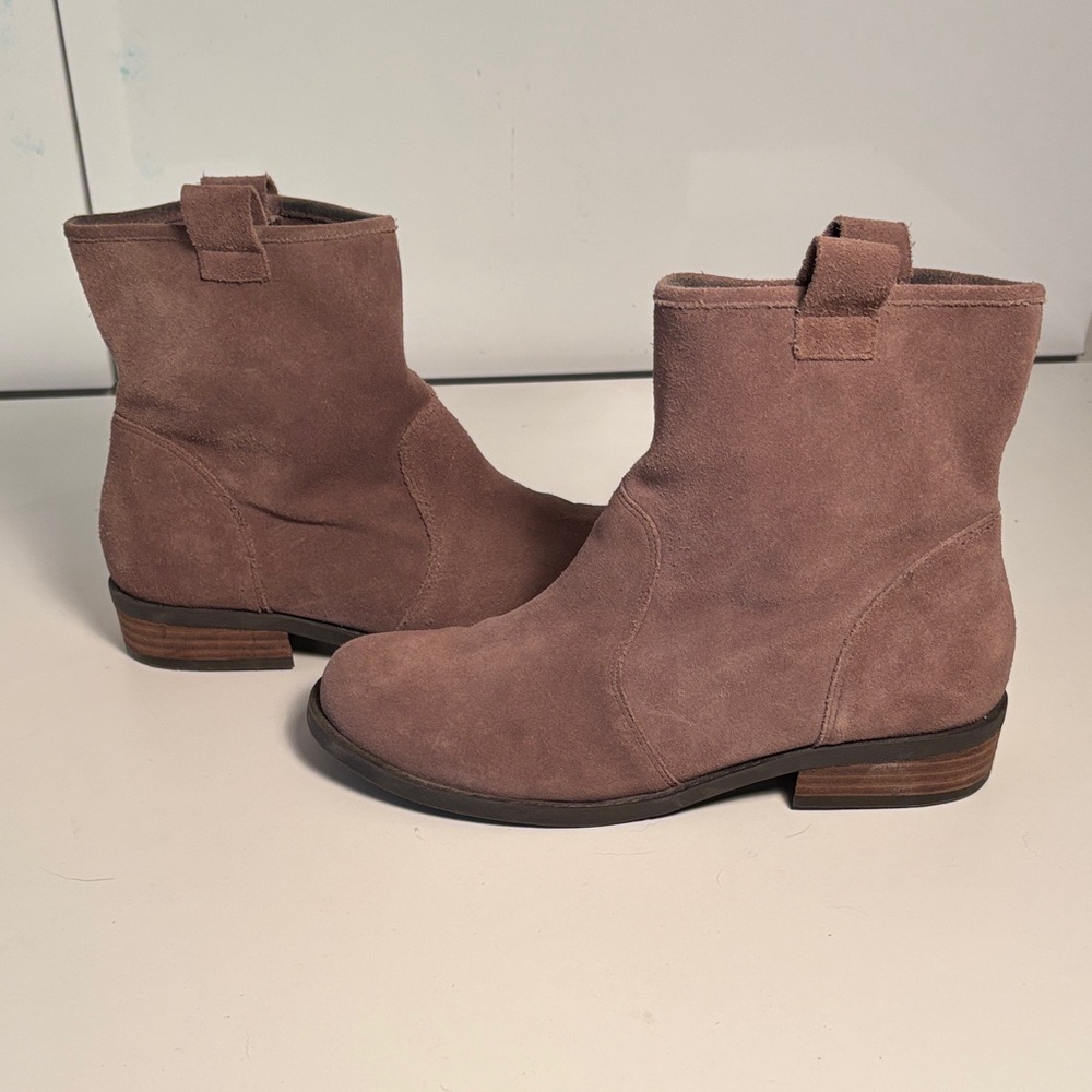 Sole Society Taupe Suede Ankle Boots